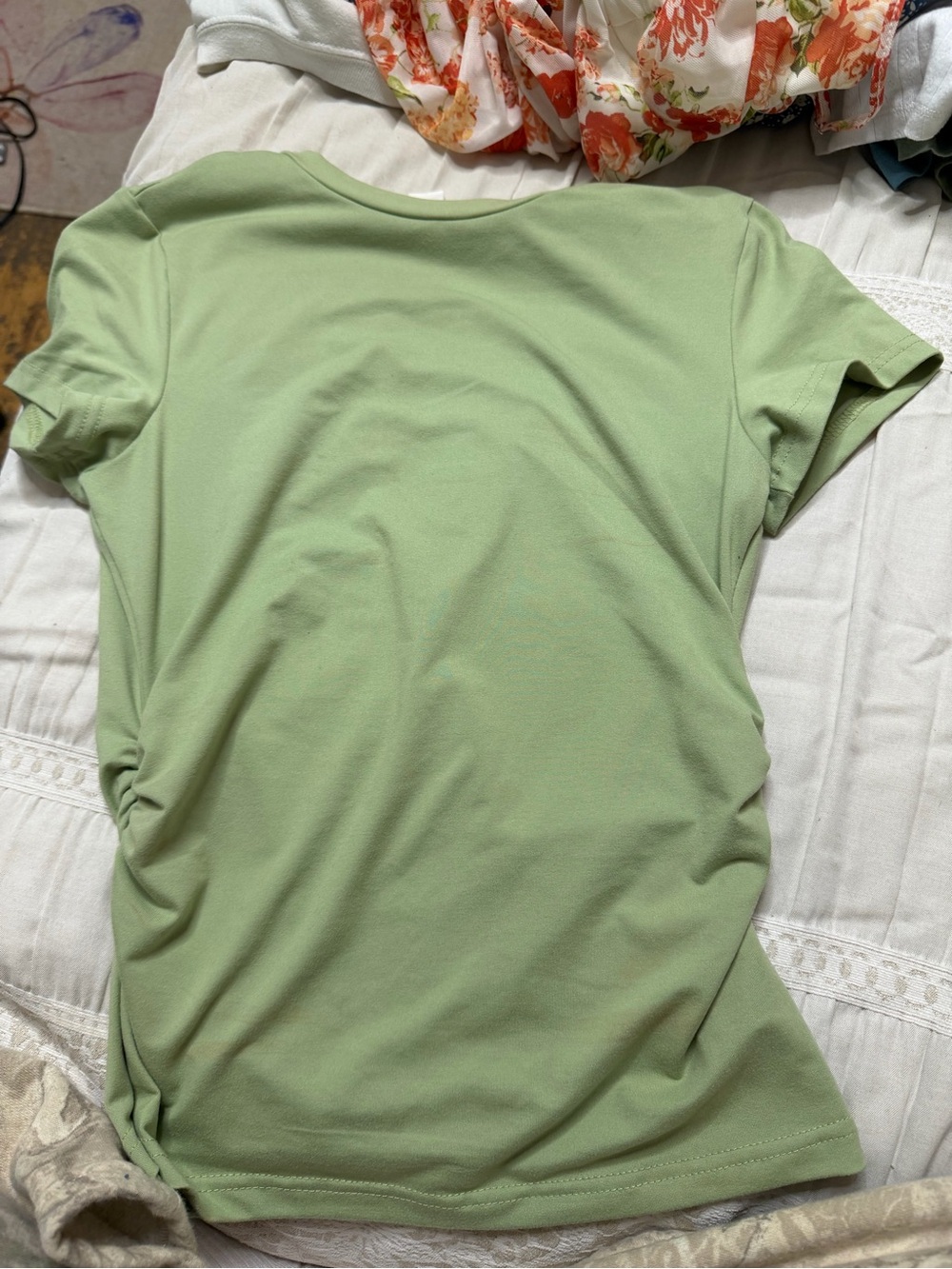 SHEIN Light Green Short Sleeve Tee